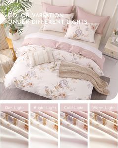 <b>Queen</b> King Size Cotton Bed <b>Sheet</b> Set Wholesale Printed 200TC Duvet Cover Bedding Linen Set - Product Image 2