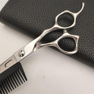 Professional Hair Scissors 6 Inch Stainless Steel <b>Straight</b> Head Long Handle With <b>Comb</b> Beauty Salon Use - Product Image 1