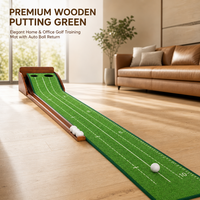 Accessoires de golf d'extérieur : Tapis de putting miniature en plastique durable avec logo OEM, modèle GP-917, pour entraînement au putting.
