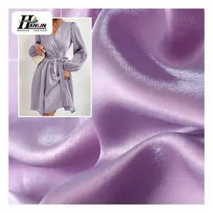 ساري وردي لامع من النايلون الطبيعي حرير الحرير مزيج النسيج منتجات الحرير لفساتين