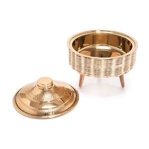 Handmade <b>Food</b> Warmer Customized Color Fancy Casserole Latest Arrival Metal Serving Hotpot With Lid Hotel Supplies - Product Image 5