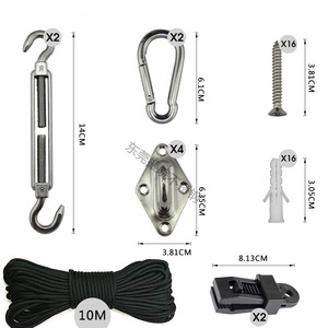 Abrazadera para cuerda de tienda de campaña con gancho de resorte para toldo de tienda de campaña al aire libre, tela Oxford, núcleo de 6 mm - Product Image 4