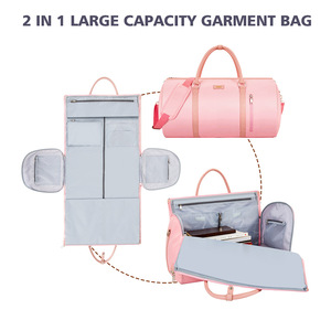 Sac de voyage pliable 2-en-1 imperméable avec logo personnalisé pour <span class=keywords><strong>femme</strong></span>, convertible en sac à vêtements et sac de sport - Product Image 5