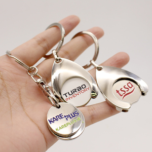 Kim Loại Tùy chỉnh UV in không thấm nước Token Keychain cho siêu thị mua sắm giỏ hàng - Product Image 5