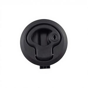 Yacht and RV Toilet Door Locks Marine Deck Round Locks Recessed <b>Black</b> Plastic Floor Latches Marine Hardware - Product Image 1