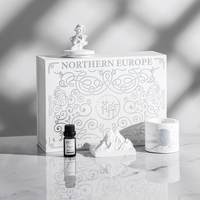 Boîte d'emballage de bougie avec logo personnalisé pour bocaux de diffuseur de bougie fantaisie de luxe avec couvercle et boîtes d'emballage 10oz