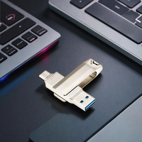 Clé USB 256 Go avec ports USB-A et USB-C, stockage externe portable, clé USB 1 To pour MacBook et téléphones Android