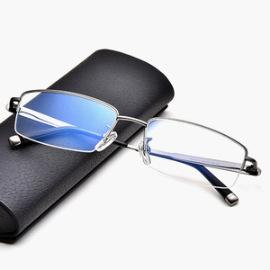 Lunettes titane optique pour hommes, vente en gros, à la mode, demi-lunettes, monture pour la myopie, 5 pièces - Product Image 2