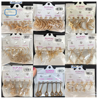 Bijoux XUPING en gros – Boucles d'oreilles pendantes et créoles plaquées or 24 carats, avec cristaux, motifs géométriques, floraux, cœur, étoile, lune pour femme