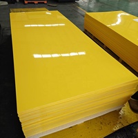 Feuille de plastique HDPE brillante jaune 4x8, feuille de polyéthylène haute densité résistante à l'usure, PE100 large