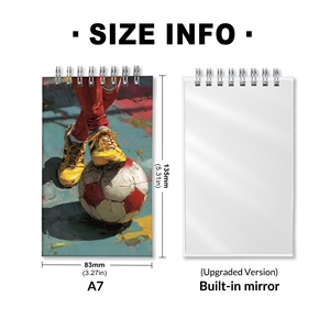 Carnet spirale portable mini A7 personnalisé de haute qualité avec couverture imprimée colorée, journal de suivi des paris de football, carnet de journalisation - Product Image 4