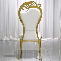 Chaise de salle à manger rembourrée en mousse haute densité, durable, avec dossier solide en acier inoxydable, pour événements hôteliers et location