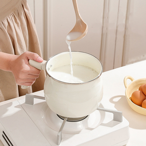 <span class=keywords><strong>Pentolino</strong></span> per Alimenti di Grado Alimentare 16cm, Piccola Pentola Profonda per Pappe, Antiaderente, con Fondo Largo, Pentola per <span class=keywords><strong>Latte</strong></span> Smaltata con Coperchio in Vetro - Product Image 1