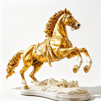 Sculpture de cheval en bronze poli, moderne, taille et couleur personnalisables, avec décor de selle, pour la maison, le bureau, le jardin, le parc, la place publique