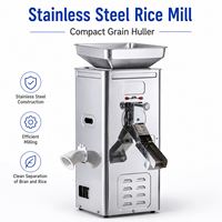 Machine à décortiquer le riz en acier inoxydable avec moteur en cuivre pour le décorticage du riz, du blé, du millet, du maïs et du sorgho