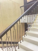 Balustre d'escalier en fer forgé de style designer, version assortie, pour villa, balustre noir