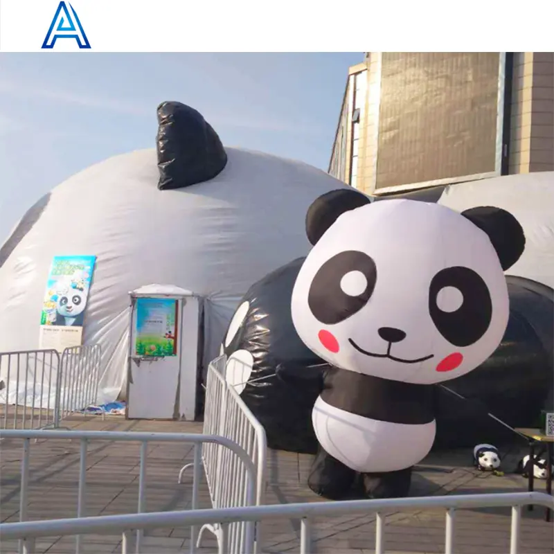 Quảng trường siêu Mall thị trường hoạt động lễ kỷ niệm Inflatable Panda gấu cho 3D động vật gấu trang trí linh vật