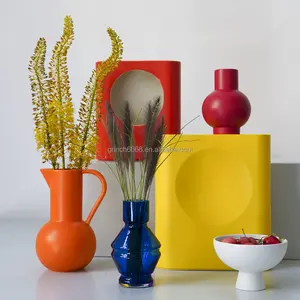Tigela de cerâmica para plantas e flores vaso de cerâmica branco vaso de cerâmica envelhecido