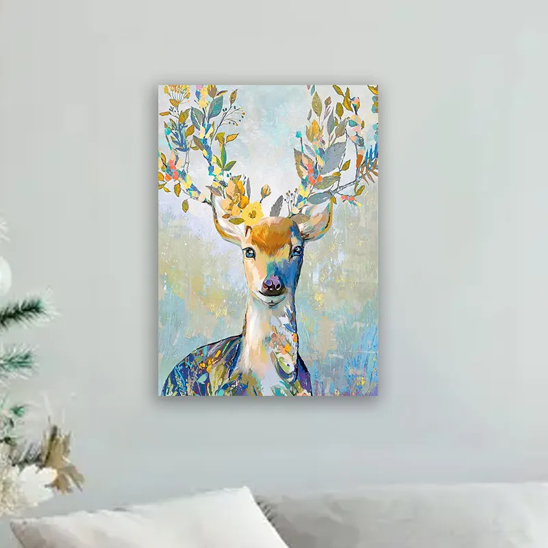 Dipinti su tela dipinti ad olio di cervo stampa di arte della parete su poster e stampe immagine della parete per la decorazione domestica del soggiorno