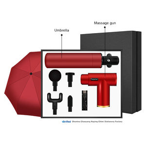 Juego de regalo corporativo 2 en 1 de pistola de masaje y paraguas para obsequios de empresas comerciales - Product Image 3