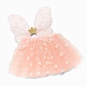 Rok Tutu ikat kepala sayap kupu-kupu anak perempuan, set kostum putri peri pakaian panggung warna-warni untuk pesta