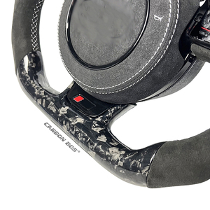 Volant sport en fibre de carbone en forme de D pour <span class=keywords><strong>Audi</strong></span> RS5 S5 A6 A7 <span class=keywords><strong>A8</strong></span> 8V S3 S4 RS4 RS3 A4 A5 A1 A3 B8 - Product Image 4