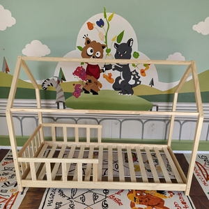 Lettino <span class=keywords><strong>singolo</strong></span> rimovibile in legno per bambini, nuovo design a forma di albero, vendita diretta dalla fabbrica, per menu e listini prezzi, lettino a forma di casa, culle per neonati - Product Image 3