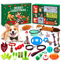 Calendrier de l'Avent pour animaux de compagnie avec jouets assortis pour chats et chiens, pour le compte à rebours des fêtes et les activités intérieures