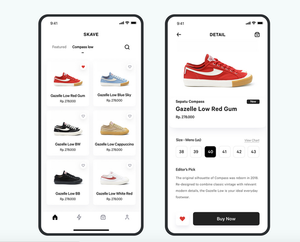 แอปพลิเคชันอีคอมเมิร์ซรองเท้าคุณภาพสูง ร้านค้าออนไลน์บน Android และ IOS ซอฟต์แวร์ออกแบบเว็บสโตร์สำหรับผู้ค้าปลีกรองเท้า - Product Image 1
