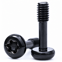 Vis captive à tête cylindrique Torx personnalisées OEM ODM M2 M3 M4 M5 M6 en acier au carbone oxydé noir à filetage partiel pour l'assemblage intérieur automobile
