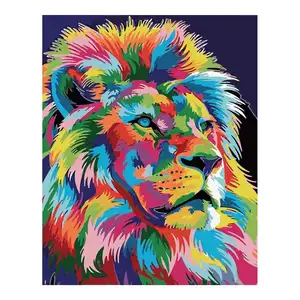 30x40 40x50 Customized 5D full drill rhinestone mosaic round 5d diamond painting animal