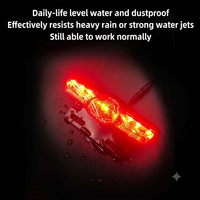 Luz Trasera LED Impermeable para Bicicleta Eléctrica, Luz de Freno Trasera con Soporte para Placa de Matrícula para Bicicleta Eléctrica, Scooter, Motocicleta