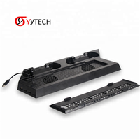 SYYTECH Support de charge multifonctionnel pour console de jeu avec ventilateur de refroidissement pour PlayStation 4 PS4 Slim Accessoires de jeu