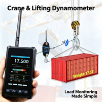 Dynamomètre numérique sans fil suspendu, solution de pesage complète pour le levage industriel, la mise en gré et les tests de tension