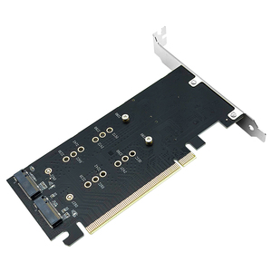 适用于台式机的PCI-Express X16至4端口m2 NVMe SDD硬盘PCIE4.0全速扩展适配器卡 - Product Image 2