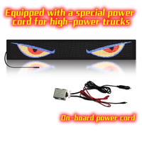 Pantalla LED Ojos de Demonio para Camión con Mensajes Animados Desplazables y Ojos Parpadeantes Programable, Panel LED Flexible Ojo del Diablo de 12V