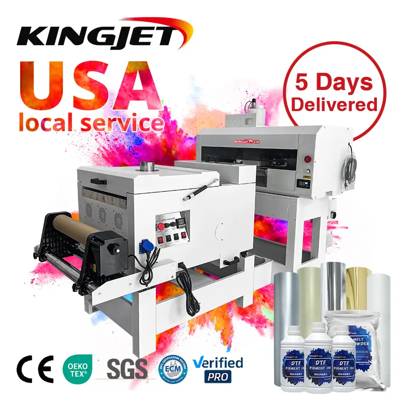 Kingjet Digitaldrucker dtf a3 hochgenauer 30cm Bekleidungs drucker dtf Drucker Druckmaschine