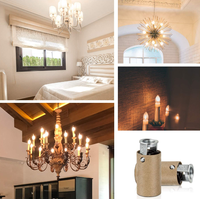 Douille de lampe à candelabre phénolique E12 homologuée UL, support de montage IP 1/8 pouce, support de lampe 75W 125V pour lustre