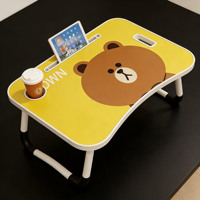 Bureau ergonomique pliable pour ordinateur portable, multicolore, portable, table de lit d'étude avec fente