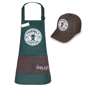 Garçons filles <span class=keywords><strong>Restaurant</strong></span> Bar uniformes café Polyester réglable Barista personnel vêtements de travail cuisine tablier de cuisine - Product Image 2