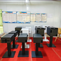 Stand Printer Logam Portabel dengan Laci Penyimpanan & Penutup Pelindung, Kompatibel dengan DNP DS620/DS620A/RX1, HITI P252L