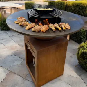 Corten brasero pemanggang bbq, arang barbekyu panggang corten barbeque grill corten barbeque