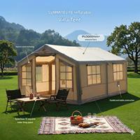 Tentes de camping gonflables OEM en gros avec pompe, installation facile, imperméables, résistantes au vent, pour 4 saisons, cabane Oxford, une chambre