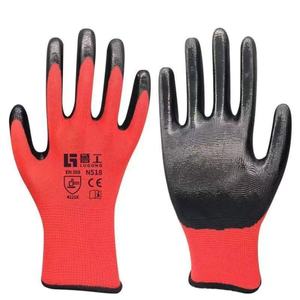 Gants de sécurité en latex enduit, gants de travail rouges en polyester pour les ouvriers du bâtiment, vente en gros directe d'usine, personnalisables - Product Image 3