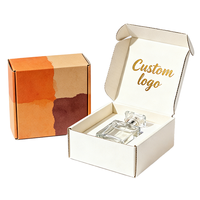 Boîtes d'expédition de luxe recyclables Ching TA pour cosmétiques et soins de la peau avec logo en feuille d'or et insert en carton pour parfum