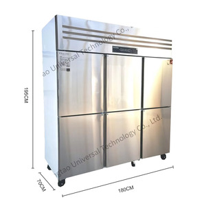 Congélateur vertical commercial à refroidissement direct de 1500 L, congélateur réfrigérateur vertical à six portes, congélateur vertical à refroidissement direct et refroidisseur - Product Image 2