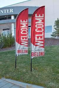 户外运动项目定制广告旗帜印刷羽毛横幅海滩营销旗帜促销旗帜横幅 - Product Image 5