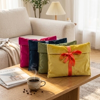 Petite pochette cadeau réutilisable en velours avec cordon de serrage pour bague, estampage à chaud, sérigraphie, tailles personnalisables