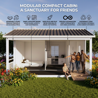 Maison préfabriquée modulaire en acier, conteneur, bureau mobile, cabane, mini-maison préfabriquée avec véranda avant