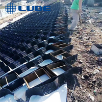 Geotech Outdoor HDPE Geocell Grid Paver Stabilisateur de gravier pour mur de soutènement conforme à la norme ASTM Vente en gros Mur de soutènement fabriqué en PE durable